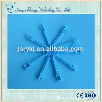 High quality disposable ABS umbilical cord clamp blue color